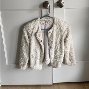 Fuzzy white jacket
